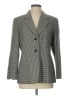 Talbots 100% Wool Houndstooth Gray Wool Blazer Size 12 - photo 1