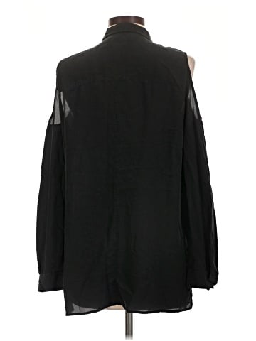 Trouve Long Sleeve Silk Top (view 2)
