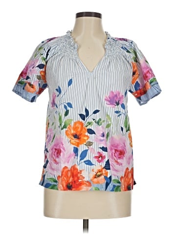 Badgley Mischka Short Sleeve Blouse (view 1)