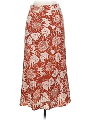 Madewell Silk Midi Slip Skirt in Sunflower Season (view 2)