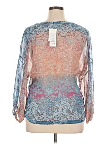 Diane von Furstenberg Long Sleeve Silk Top (view 2)