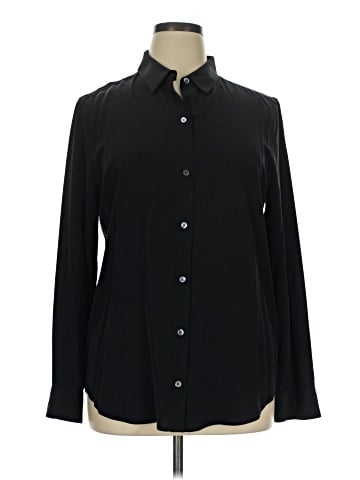 Equipment Long Sleeve Silk Top (view 1)