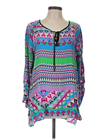 Hale Bob 3/4 Sleeve Silk Top (view 1)