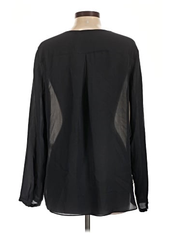 Elie Tahari Long Sleeve Silk Top (view 2)
