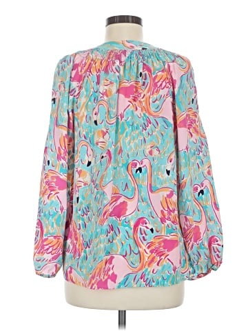 Lilly Pulitzer Long Sleeve Silk Top (view 2)