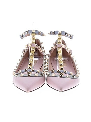 Valentino Garavani Tri-Color Leather Rockstud Cage Flats (view 2)