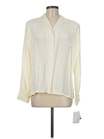 Doncaster Collection Long Sleeve Silk Top (view 1)