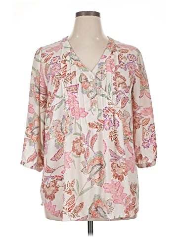 Rose + Olive 3/4 Sleeve Blouse (view 1)
