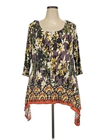 Rose + Olive 3/4 Sleeve Blouse (view 1)