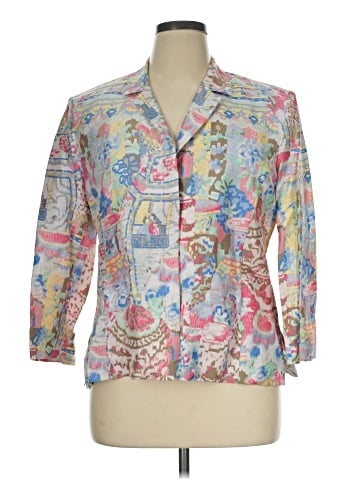 Carlisle 3/4 Sleeve Silk Top (view 1)