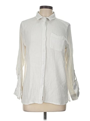 Anne Klein Long Sleeve Button-Down Shirt (view 1)