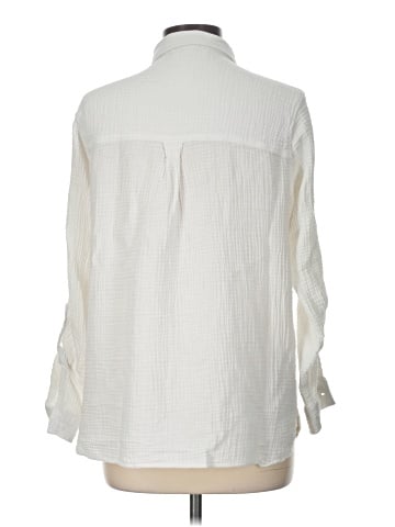Anne Klein Long Sleeve Button-Down Shirt (view 2)