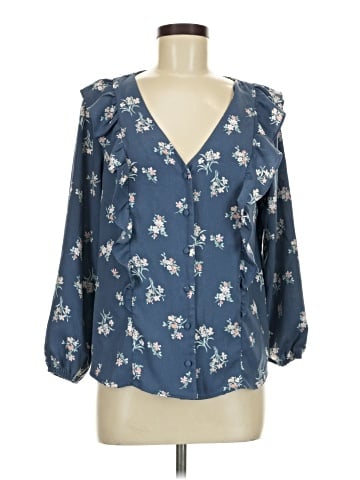 LC Lauren Conrad 3/4 Sleeve Blouse (view 1)