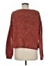 Express 100% Polyester Metallic Red Pullover Sweater Size M - photo 2
