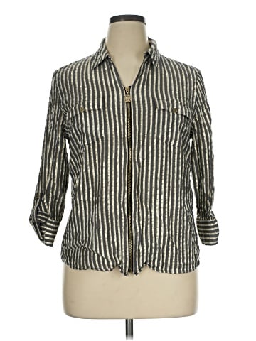 Anne Klein 3/4 Sleeve Button-Down Shirt (view 1)