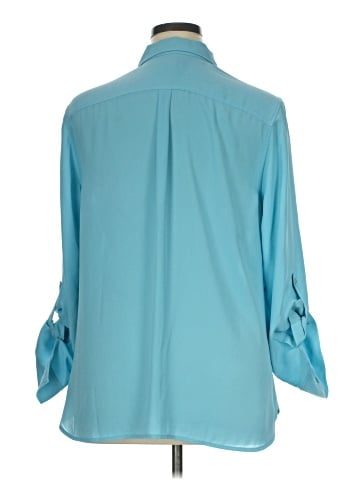 Talbots 3/4 Sleeve Button-Down Shirt (view 2)