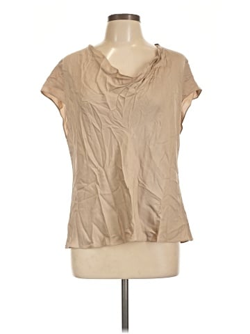 Vince. Short Sleeve Silk Top (view 1)