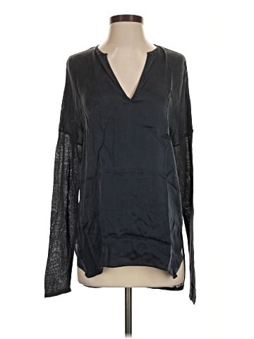 Vince. Long Sleeve Silk Top (view 1)