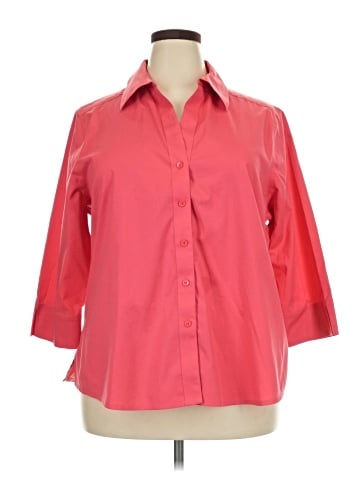 Foxcroft 3/4 Sleeve Button-Down Shirt (view 1)