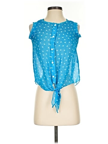 Aqua Sleeveless Blouse (view 1)