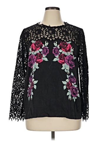 Juicy Couture Long Sleeve Silk Top (view 1)
