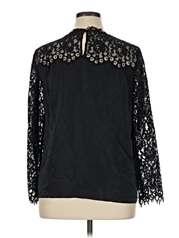 Juicy Couture Long Sleeve Silk Top (view 2)