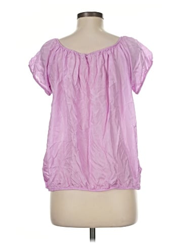 Velvet Short Sleeve Silk Top (view 2)