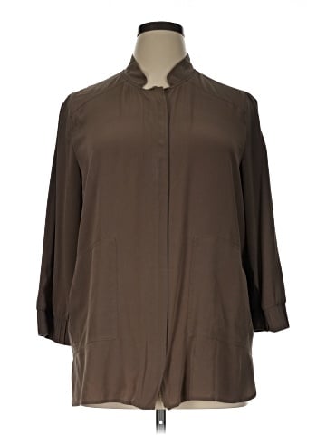 St. John 3/4 Sleeve Silk Top (view 1)