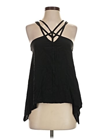 BCBGMAXAZRIA Sleeveless Silk Top (view 1)