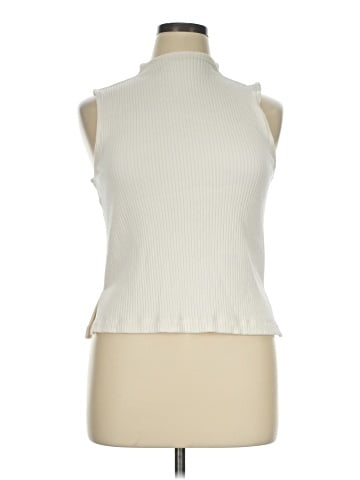 Madewell Side-Slit Mockneck Tank (view 1)