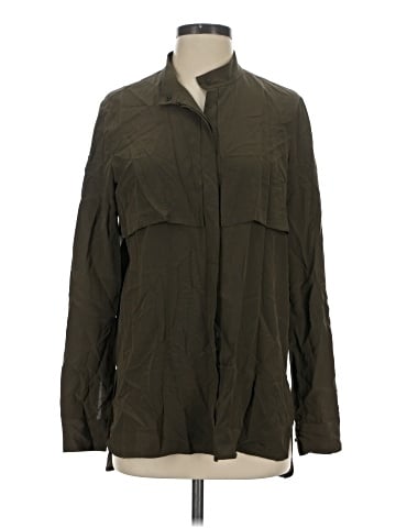 Vince. Long Sleeve Silk Top (view 1)