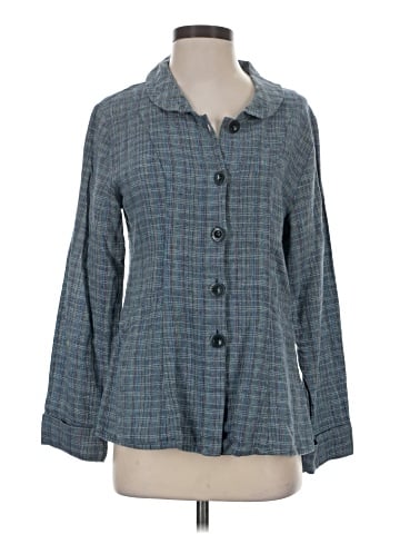 Flax 3/4 Sleeve Button-Down Shirt (view 1)
