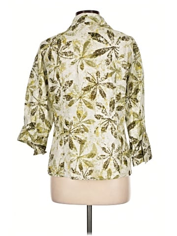 Harve Benard 3/4 Sleeve Button-Down Shirt (view 2)