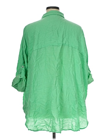 American Eagle Outfitters 3/4 Sleeve Button-Down Shirt (view 2)