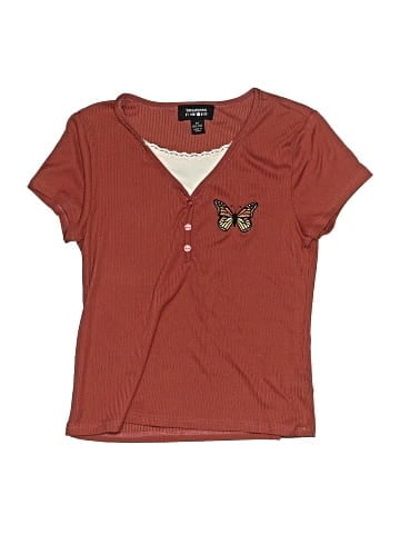 Amy Byer Short Sleeve Henley (view 1)