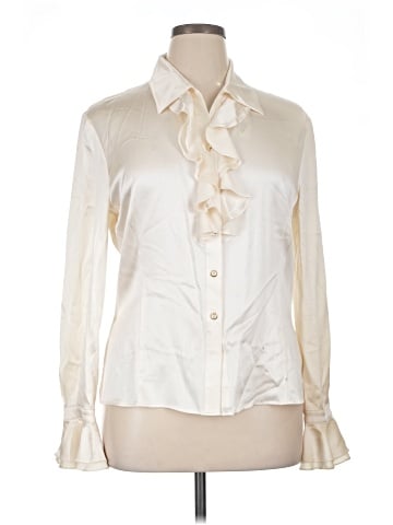 St. John Long Sleeve Silk Top (view 1)