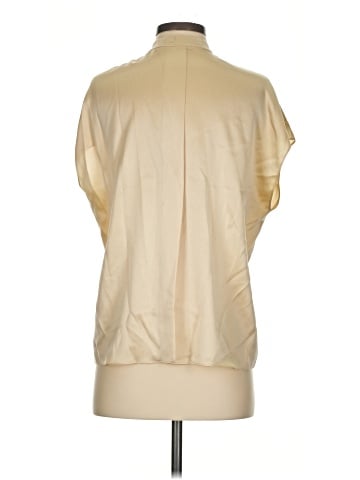 Vince. Short Sleeve Silk Top (view 2)