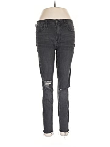 Madewell 9" Mid-Rise Skinny Jeans in Black Sea (view 1)