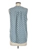 Fun2Fun 100% Polyester Polka Dots Blue Sleeveless Blouse Size M - photo 2