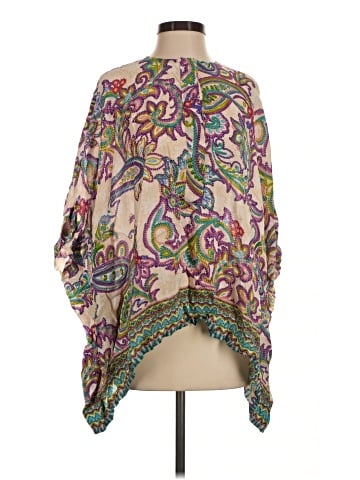 Johnny Was 3/4 Sleeve Silk Top (view 1)