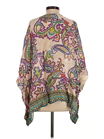Johnny Was 3/4 Sleeve Silk Top (view 2)