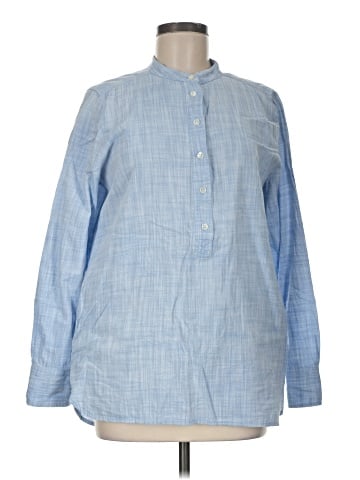 J.Crew Factory Store Long Sleeve Button-Down Shirt (view 1)