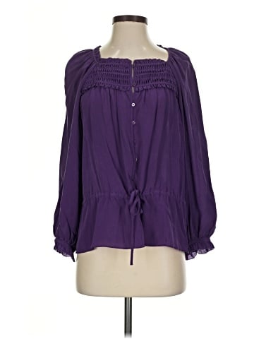 Joie Long Sleeve Silk Top (view 1)