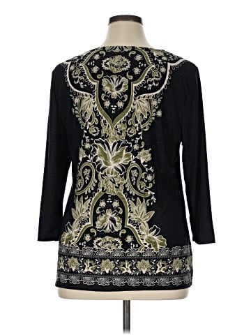 JM Collection 3/4 Sleeve Top (view 2)