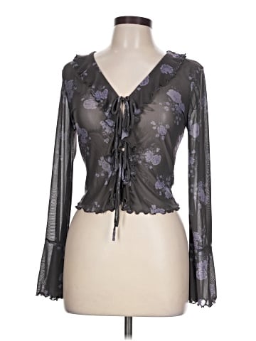 Pink Rose Long Sleeve Blouse (view 1)