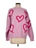 Le Lis Hearts Pink Pullover Sweater Size XS - photo 1