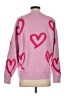 Le Lis Hearts Pink Pullover Sweater Size XS - photo 2