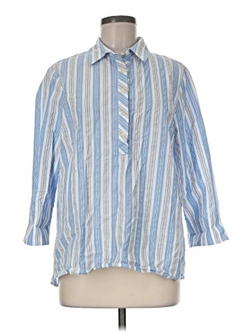 Foxcroft 3/4 Sleeve Button-Down Shirt (view 1)