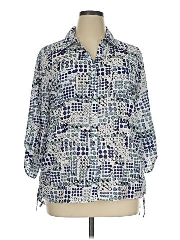 Coral Bay 3/4 Sleeve Button-Down Shirt (view 1)