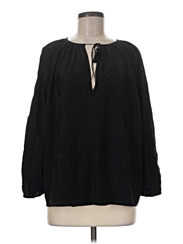 Nili Lotan Long Sleeve Silk Top (view 1)